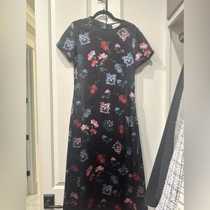 Tuckernuck Hyacinth House Black Floral A-line Maxi Dress